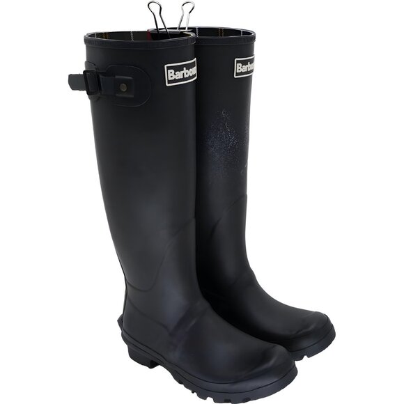 Barbour Bede Wellington Rain Boots Navy Women’s Waterproof Tall - US 5 - Picture 4 of 6